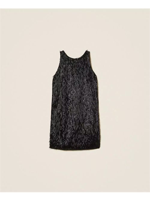 Abito corto con frange di paillettes TWINSET | TP2370/00006